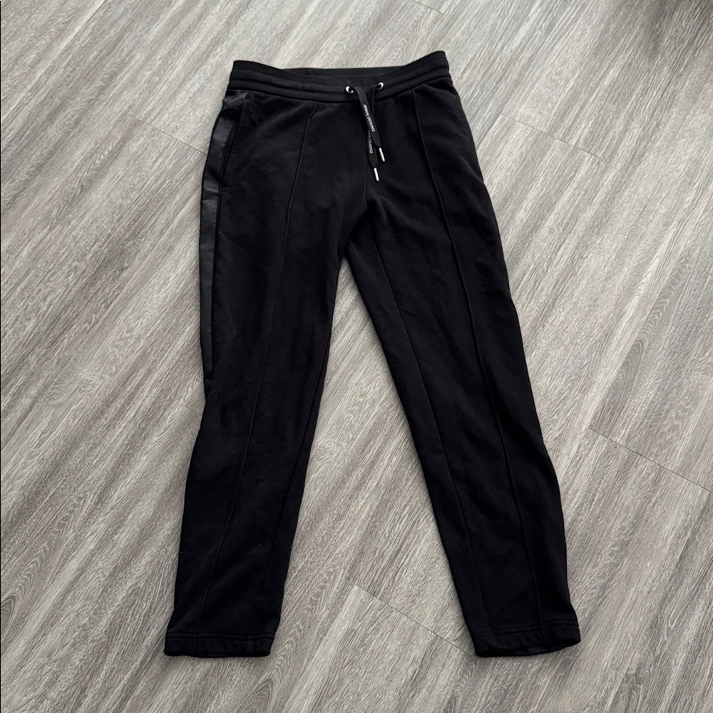 Armani Exchange Black Drawstring Pants
